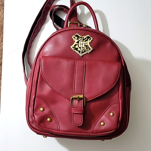Harry Potter Bag Hogwarts School Crest Faux Leather Mini Backpack - Picture 1 of 8